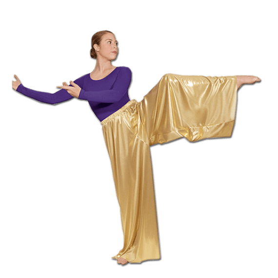metallic gold palazzo pants